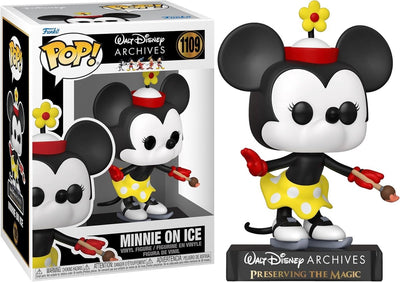 Funko mickey mouse verzamelfiguur disney pop minnie mouse – minnie on ice (1935) 9 cm