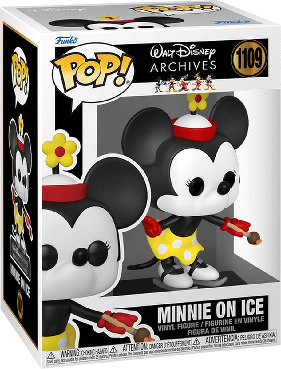 Funko mickey mouse verzamelfiguur disney pop minnie mouse – minnie on ice (1935) 9 cm