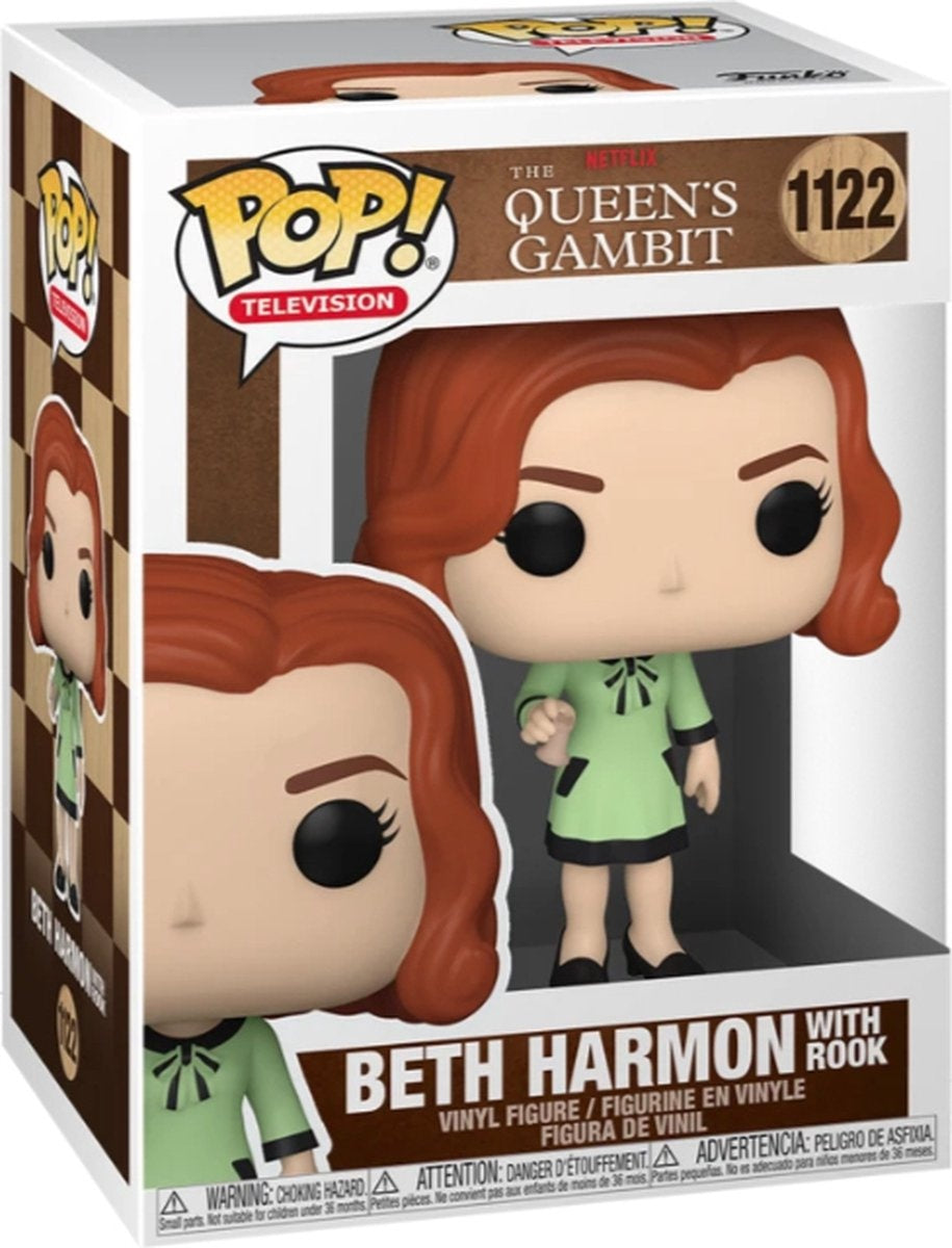 Funko pop television: queens gambit – beth harmon with rook #1122 [box condition 75/10]