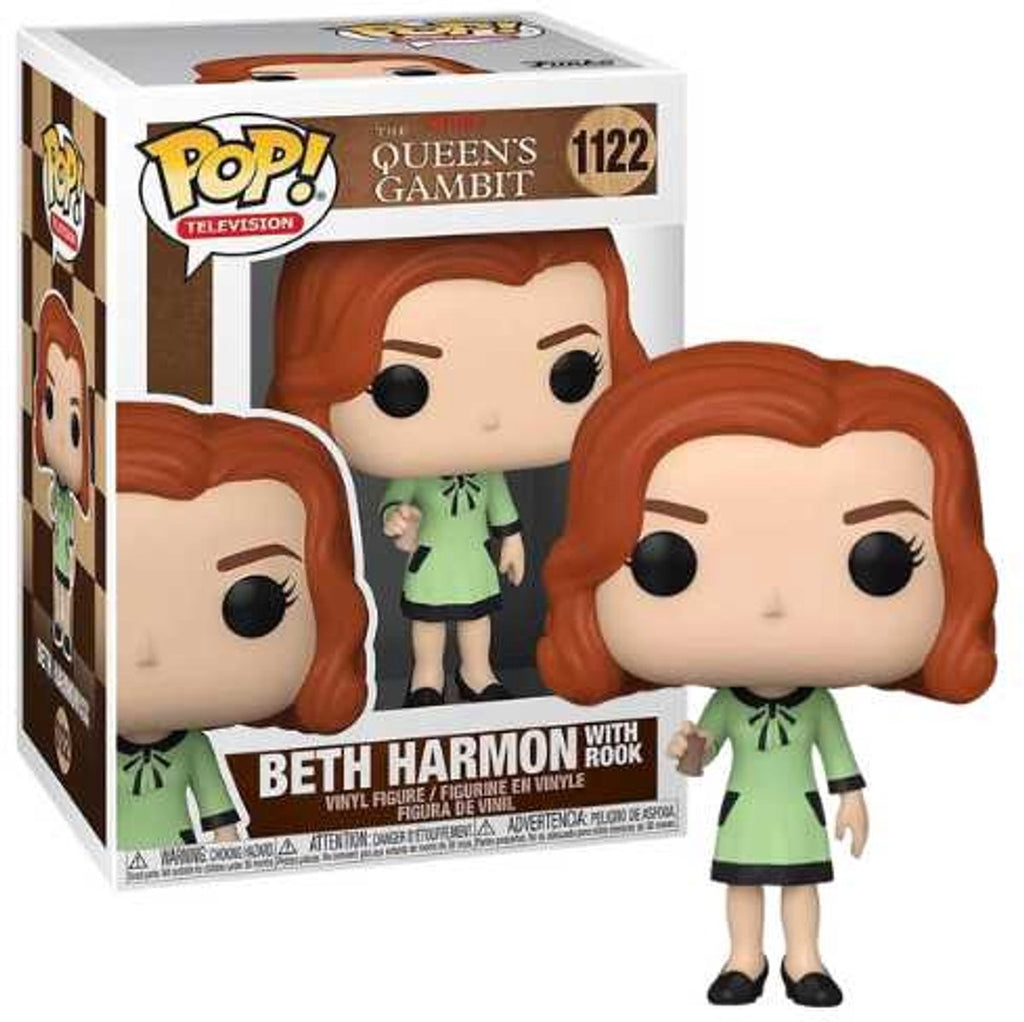 Funko pop television: queens gambit – beth harmon with rook #1122 [box condition 75/10]