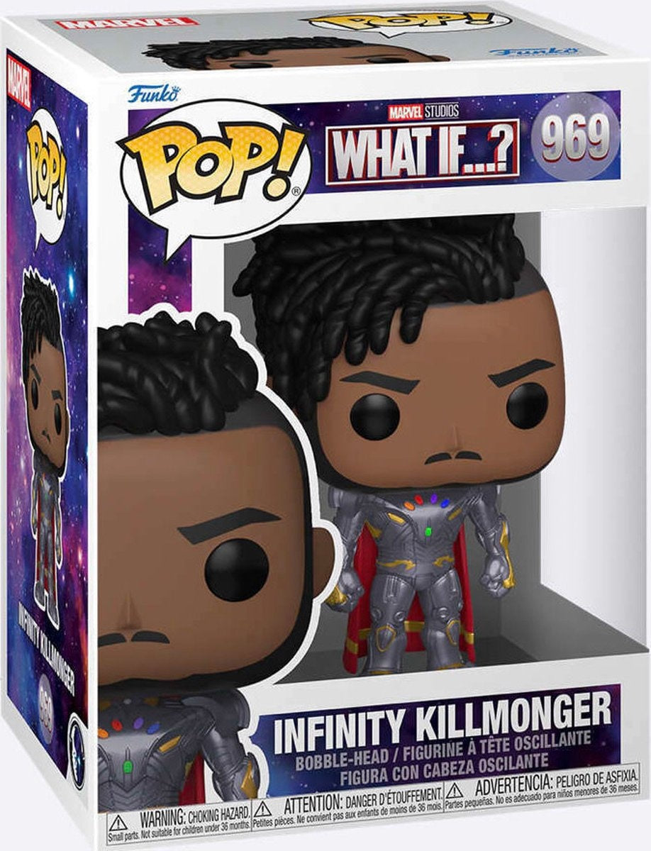 Funko what if...? verzamelfiguur marvel pop animation infinity killmonger 9 cm