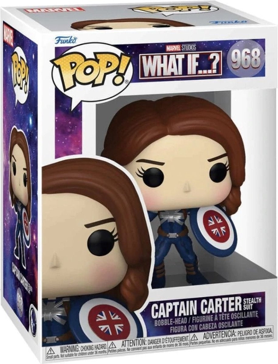 Funko what if...? – marvel pop animation captain carter (stealth) 9 cm verzamelfiguur