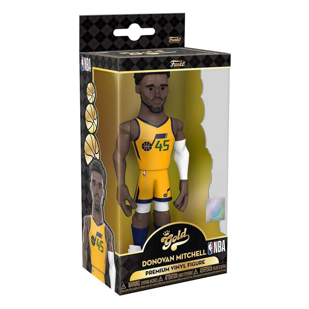 Vinyl gold nba jazz donovan mitchell 5 inch vinyl figure