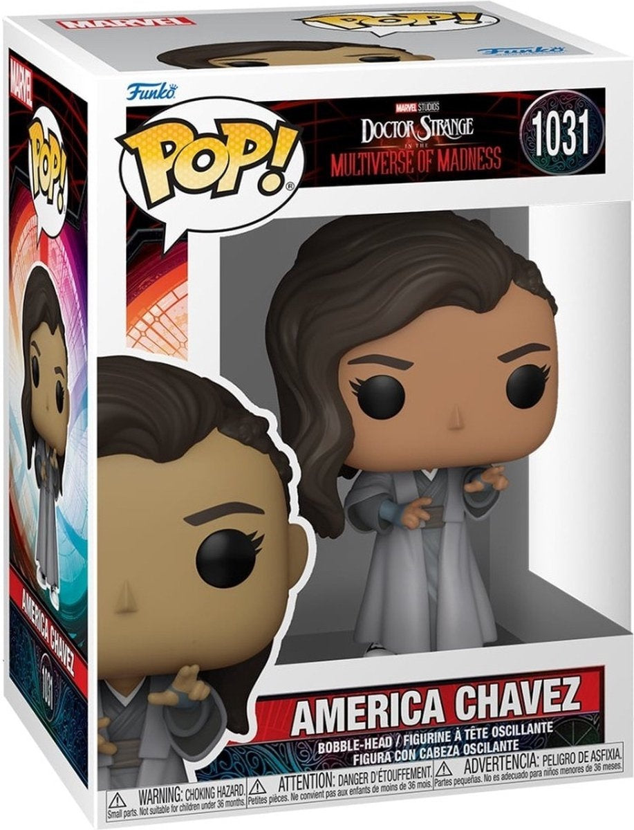 Funko doctor strange verzamelfiguur marvel doctor strange in the multiverse of madness pop movies america chavez 9 cm