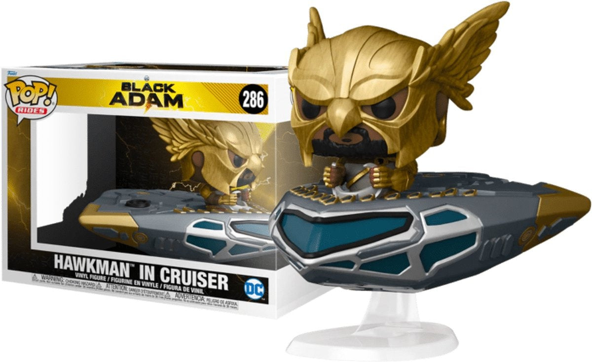Funko black adam verzamelfiguur DC Comics pop rides super deluxe hawkman in cruiser 15 cm