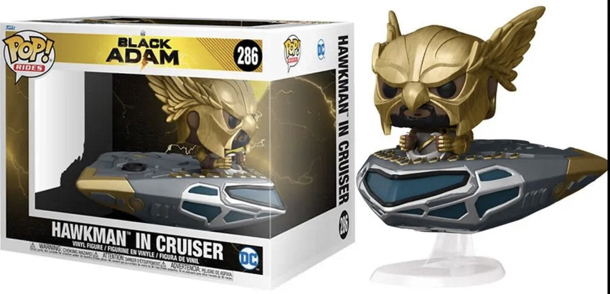 Funko black adam verzamelfiguur DC Comics pop rides super deluxe hawkman in cruiser 15 cm