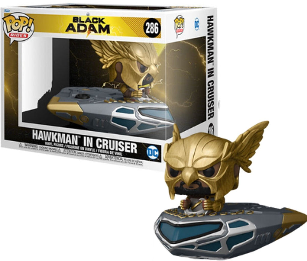 Funko black adam verzamelfiguur DC Comics pop rides super deluxe hawkman in cruiser 15 cm