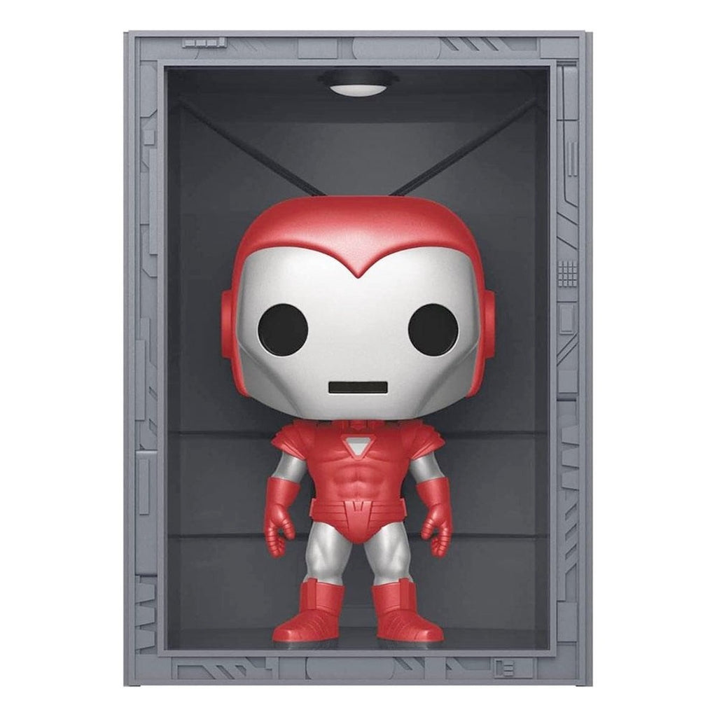 Funko iron man verzamelfiguur marvel pop deluxe hall of armor iron man model 8 silver centurion px exclusive 9 cm