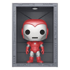 Funko iron man verzamelfiguur marvel pop deluxe hall of armor iron man model 8 silver centurion px exclusive 9 cm