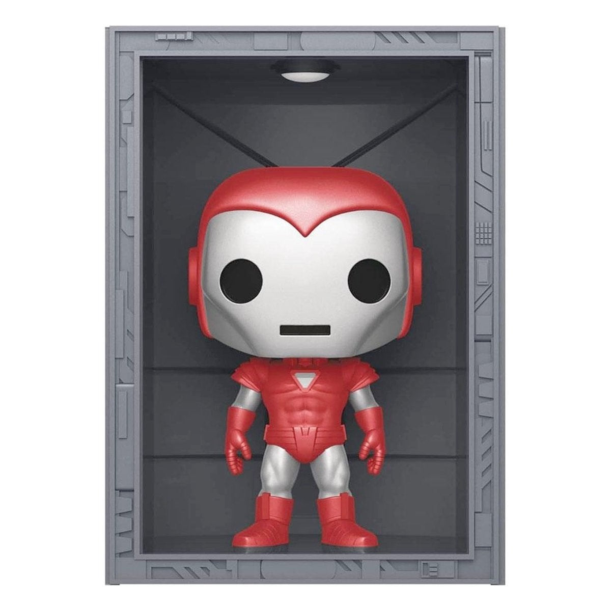 Funko iron man verzamelfiguur marvel pop deluxe hall of armor iron man model 8 silver centurion px exclusive 9 cm