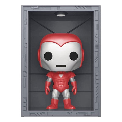 Funko iron man verzamelfiguur marvel pop deluxe hall of armor iron man model 8 silver centurion px exclusive 9 cm