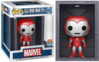 Funko iron man verzamelfiguur marvel pop deluxe hall of armor iron man model 8 silver centurion px exclusive 9 cm
