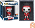 Funko iron man verzamelfiguur marvel pop deluxe hall of armor iron man model 8 silver centurion px exclusive 9 cm