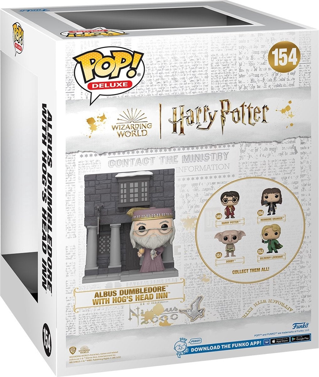 Funko Harry Potter verzamelfiguur pop deluxe vinyl – chamber of secrets anniversary – hogsmeade hog's head with dumbledore 9 cm