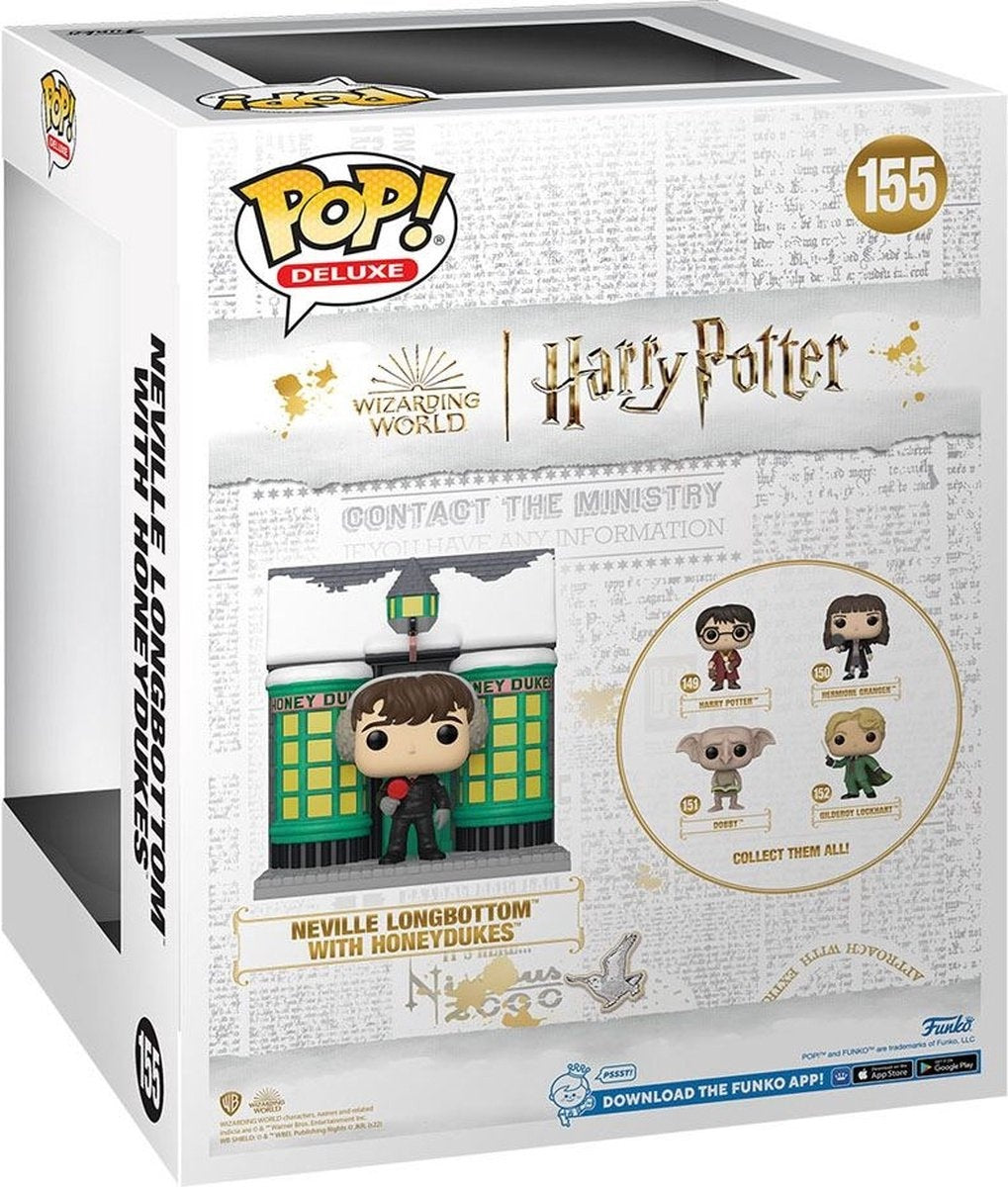Funko Harry Potter verzamelfiguur pop deluxe vinyl – chamber of secrets anniversary – hogsmeade honeydukes with neville 9 cm