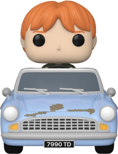 Funko Harry Potter verzamelfiguur pop rides vinyl – chamber of secrets anniversary – ron with car 15 cm