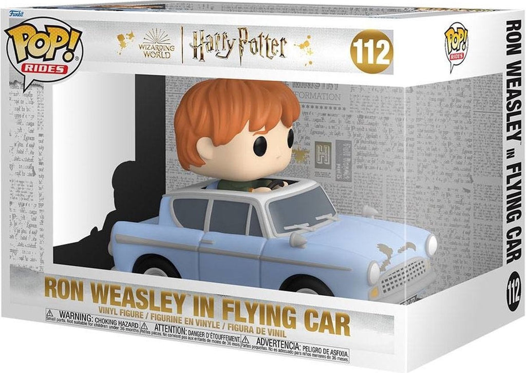 Funko Harry Potter verzamelfiguur pop rides vinyl – chamber of secrets anniversary – ron with car 15 cm