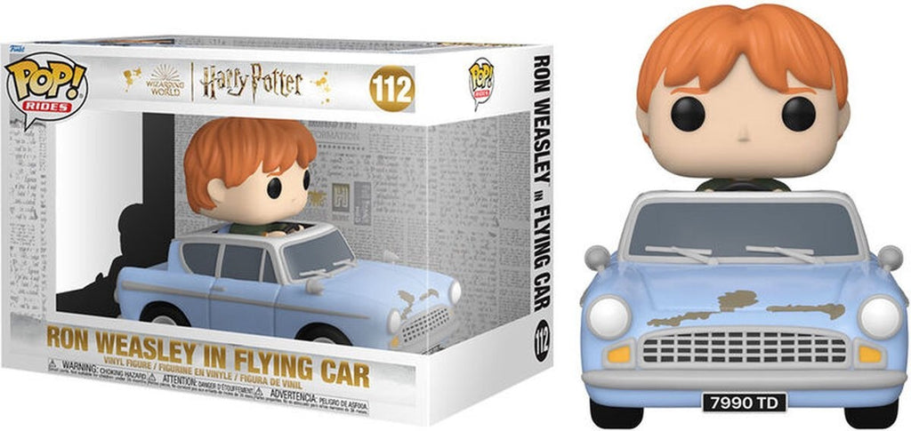 Funko Harry Potter verzamelfiguur pop rides vinyl – chamber of secrets anniversary – ron with car 15 cm