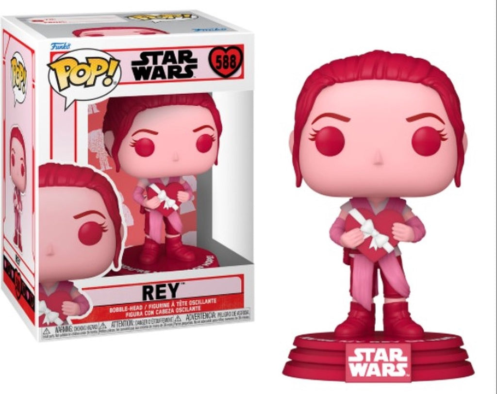 Funko star wars verzamelfiguur valentines pop star wars rey 9 cm roze