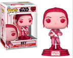 Funko star wars verzamelfiguur valentines pop star wars rey 9 cm roze