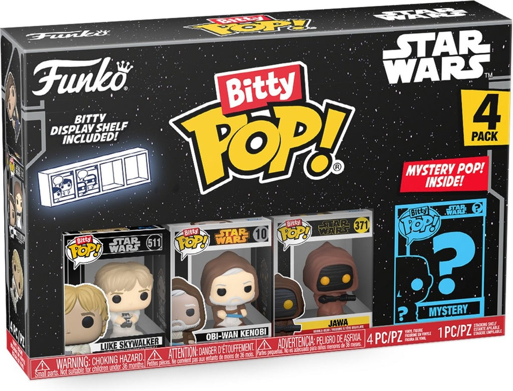 Funko star wars – bitty pop 4-pack luke 2,5 cm verzamelfiguur