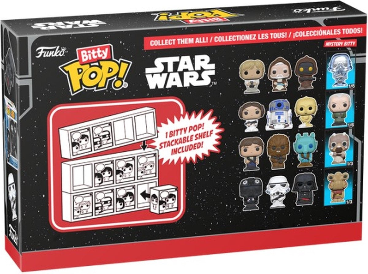 Funko star wars – bitty pop 4-pack luke 2,5 cm verzamelfiguur