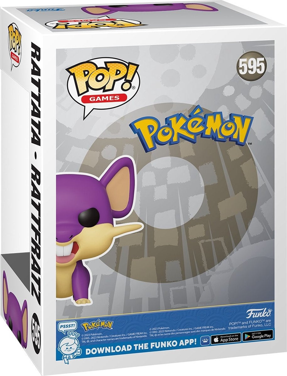 Pop games: pokémon rattata – funko pop #595