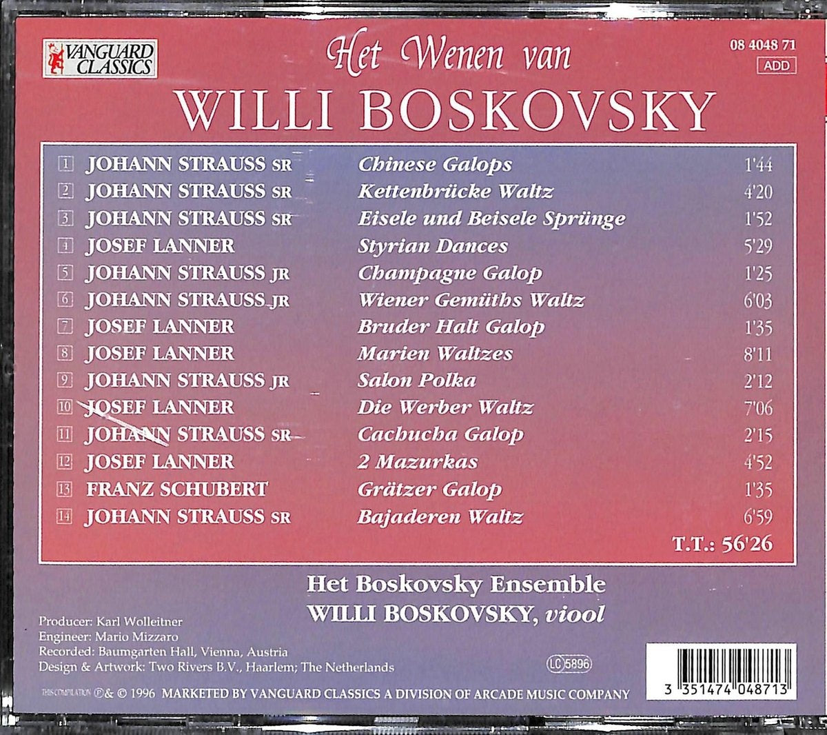 Het wenen van – willi boskovsky – CD