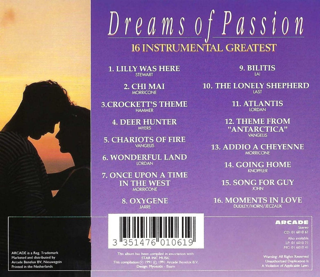 Dreams of passion – 16 instrumental greatest – CD