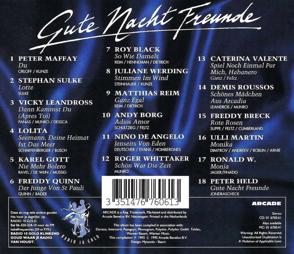 Gute nacht freunde (arcade) – CD