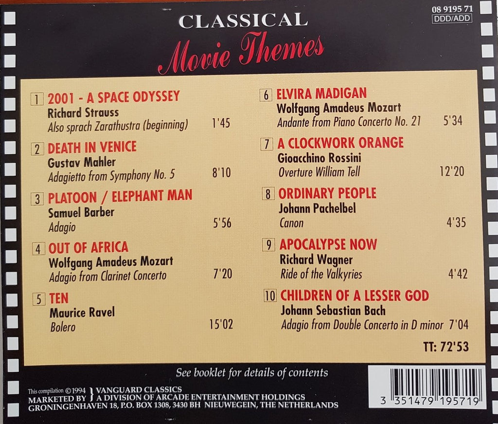 Classical movie themes – CD
