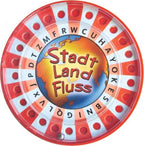 Schmidt bordspel stadt, land, fluss in metalen doos – familiespel.