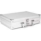 Koffer, alu – geschikt voor: munthouders 50 x 50 mm. (650 st.) afm: 292 x 238 x 74 mm.