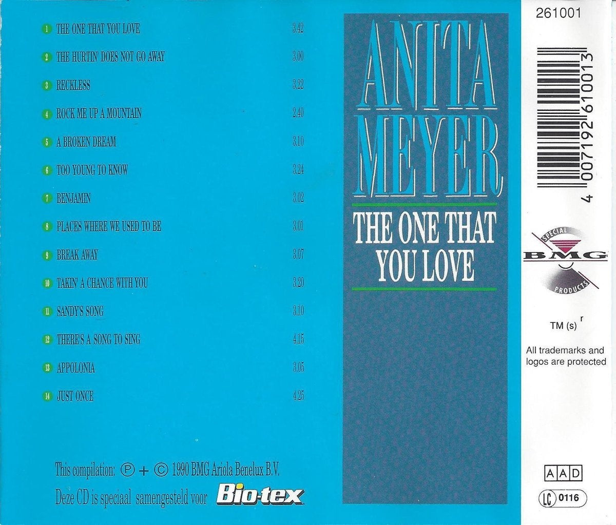 Anita meyer – teh one that you love – CD