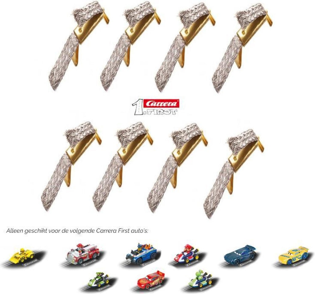 Carrera first racebaanonderdeel – sleepcontacten – onderdelen – 8 stuks