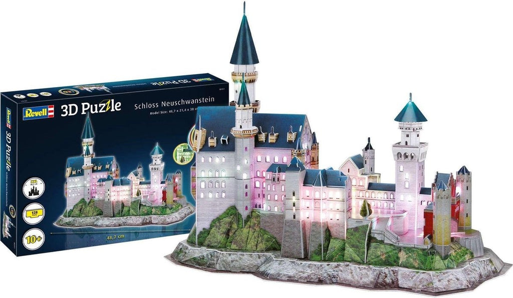 Revell puzzel – 00151 schloss neuschwanstein – led edition 3d puzzel