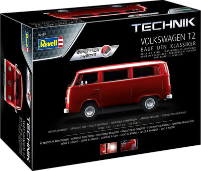 Revell modelbouwpakket auto – 00459 volkswagen vw t2 bus – technik – easy click system plastic – 1:24 – modelbouw