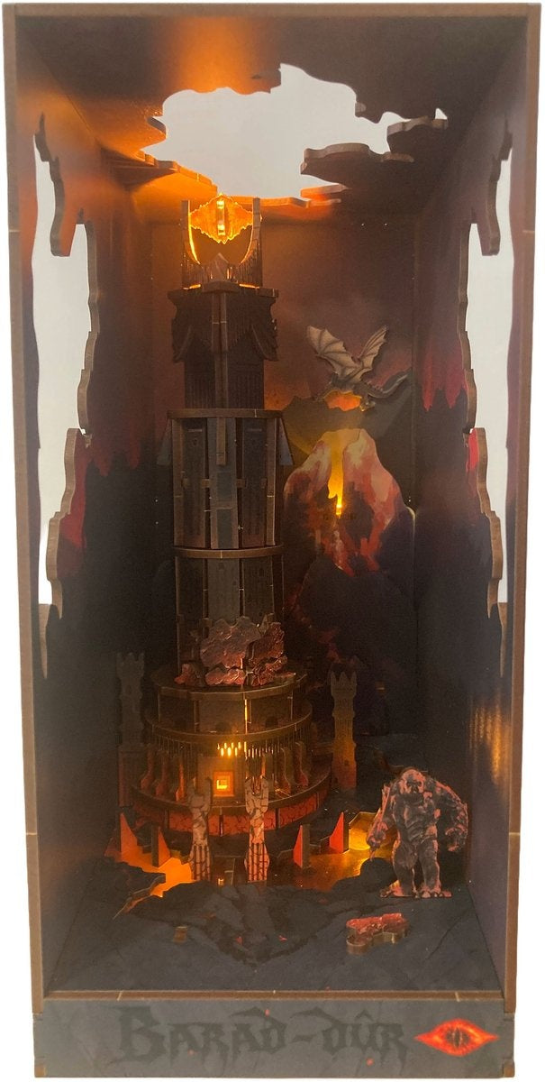 Revell modelbouwpakket – 00537 tiny adventures – lord of the rings – barad-dûr – boekhoekje met led verlichting – 18x11x23cm houten – Revell – modelbouw