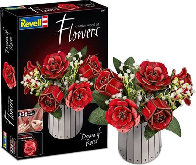 Revell modelbouwpakket – 3d houten puzzel boemen – diy modelbouw bouwpakket – creatief knutselen – bloemenfestival 00631 flowers