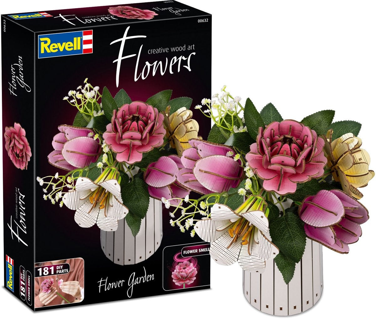 Revell modelbouwpakket – 3d houten puzzel boemen – diy modelbouw bouwpakket – creatief knutselen – bloemenfestival 00632 flowers