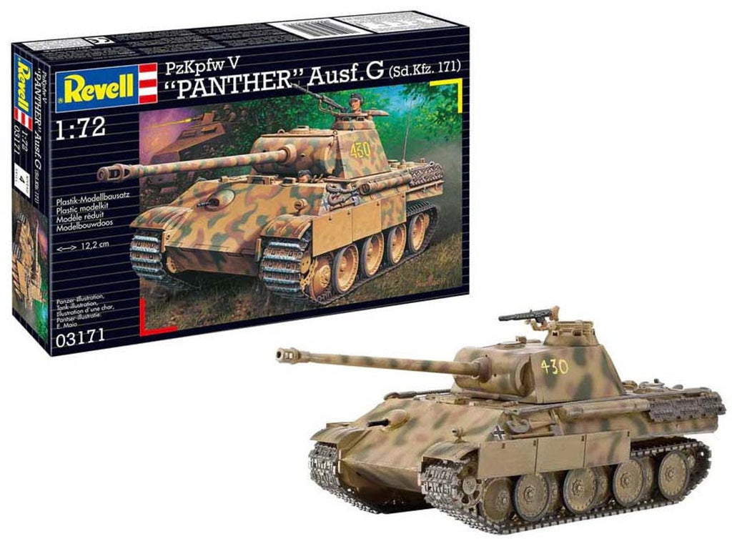 Revell modelbouwpakket militaire voertuigen – 03171 pzkpfw v pantner ausf.g (sd.kfz. 171) plastic – 1:72 – modelbouw