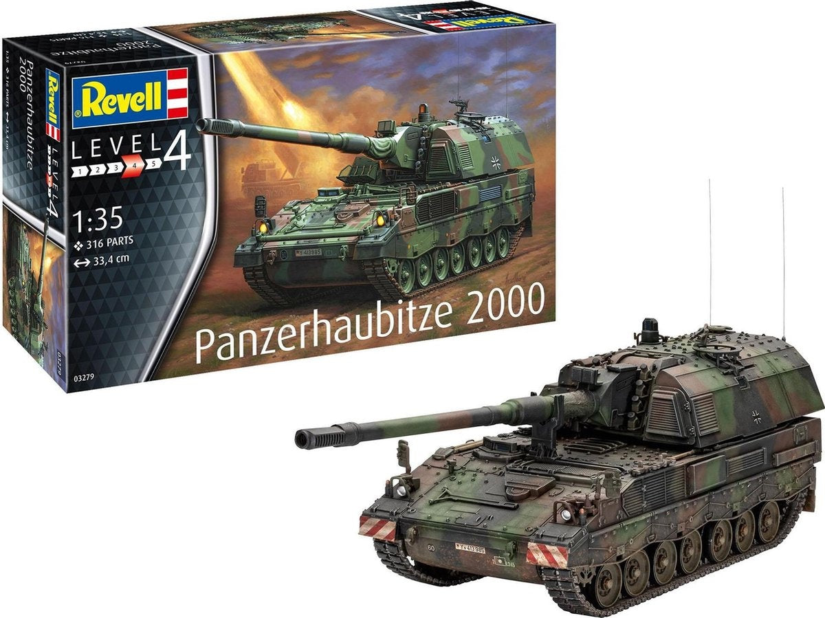 Revell modelbouwpakket militaire voertuigen – 03279 panzerhaubitze 2000 plastic – 1:35 – modelbouw