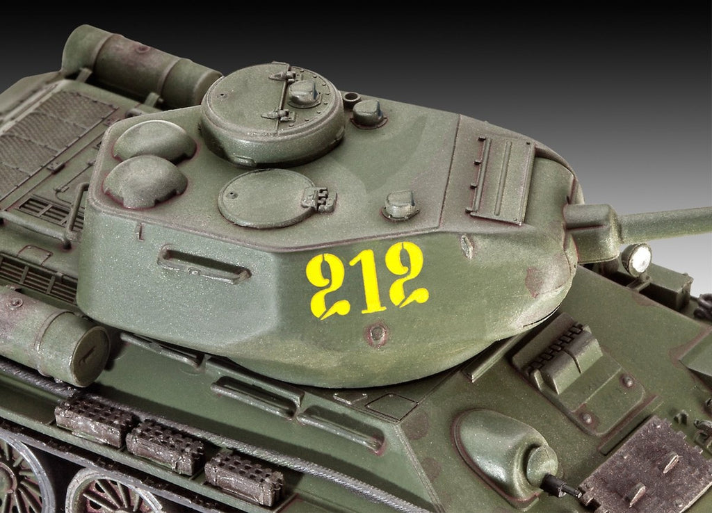 Revell modelbouwpakket militaire voertuigen – 03302 t-34/85 tank plastic – 1:72 – modelbouw