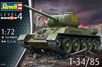 Revell modelbouwpakket militaire voertuigen – 03302 t-34/85 tank plastic – 1:72 – modelbouw