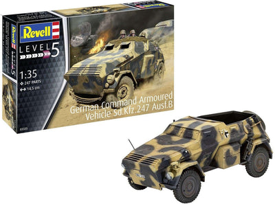 Revell modelbouwpakket militaire voertuigen – 03335 german armoured command car sd. kfz. 247 ausf. b plastic – 1:35 – modelbouw
