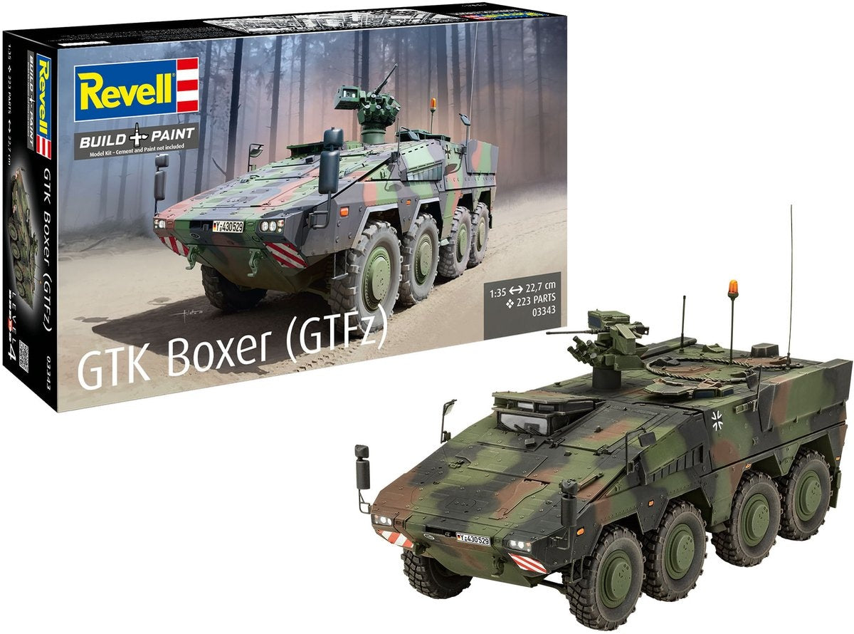 Revell modelbouwpakket militaire voertuigen – 03343 gtk boxer gtfz – armoured transport vehicle plastic – 1:35 – modelbouw