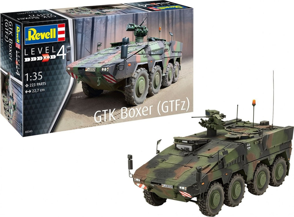 Revell modelbouwpakket militaire voertuigen – 03343 gtk boxer gtfz – armoured transport vehicle plastic – 1:35 – modelbouw