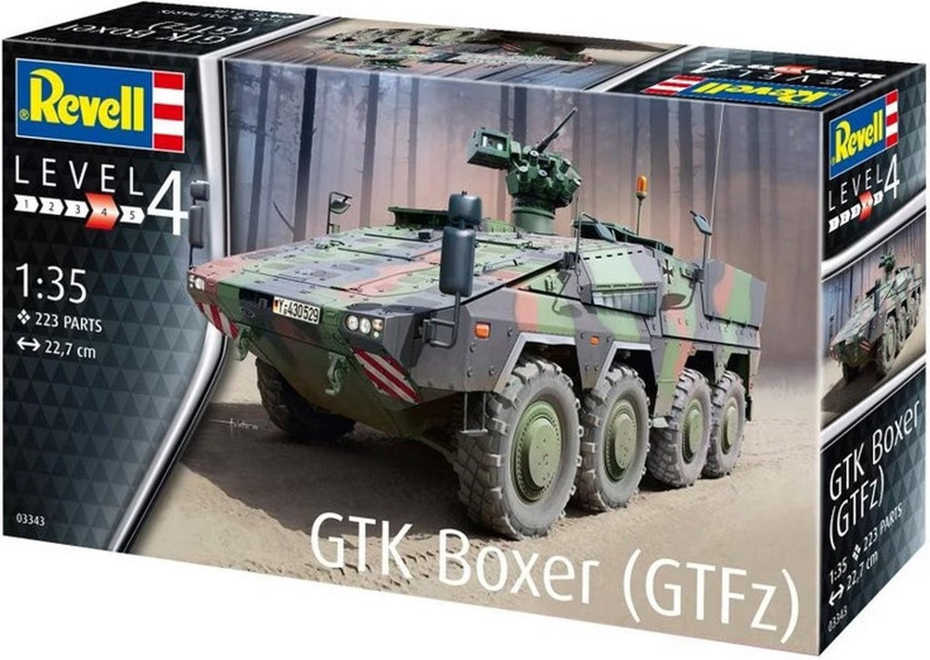 Revell modelbouwpakket militaire voertuigen – 03343 gtk boxer gtfz – armoured transport vehicle plastic – 1:35 – modelbouw