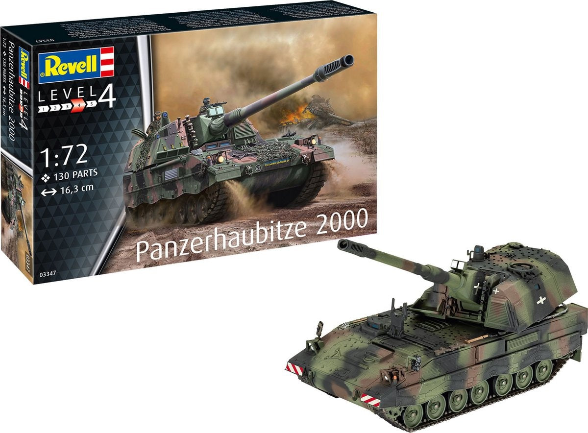 Revell modelbouwpakket militaire voertuigen – 03347 panzerhaubitze 2000 plastic – 1:72 – modelbouw