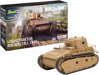 Revell modelbouwpakket militaire voertuigen – 03506 leichttraktor rheinmetall 1930 – world of tanks plastic – 1:35 – modelbouw